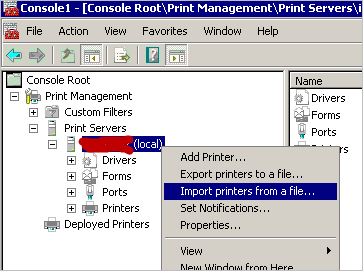 come eseguire l'homebrew del server di stampa di Windows 2003